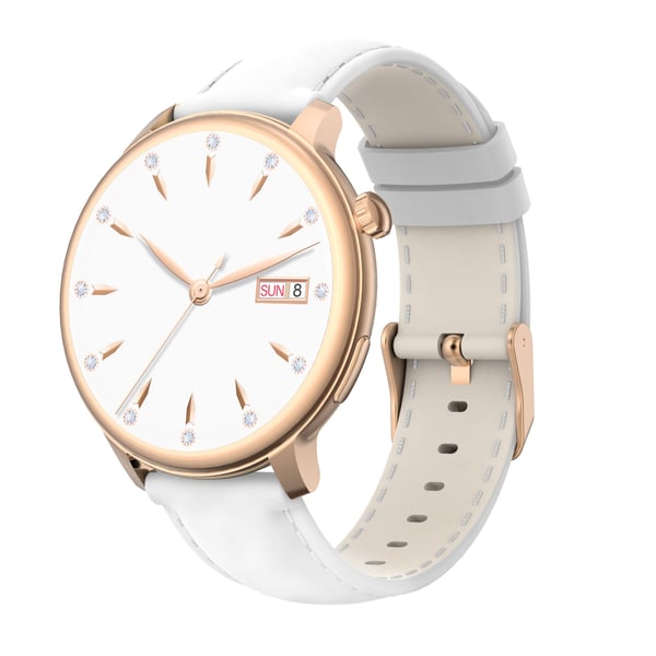 Smartwatch med puls-, blodtryks- og iltmåling White
