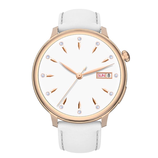 Smartwatch med puls-, blodtryks- og iltmåling White
