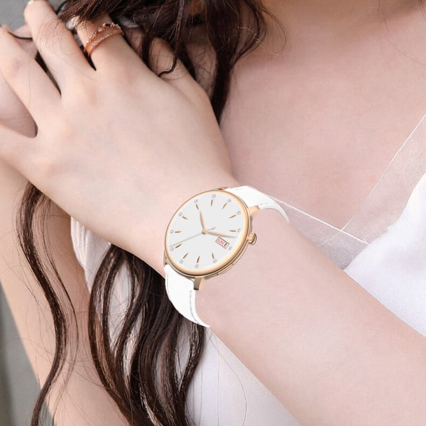 Smartwatch med puls-, blodtryks- og iltmåling White