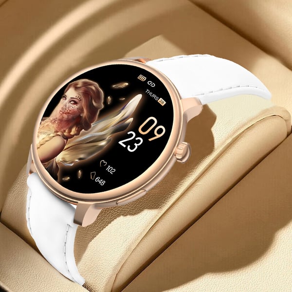 Smartwatch med puls-, blodtryks- og iltmåling White