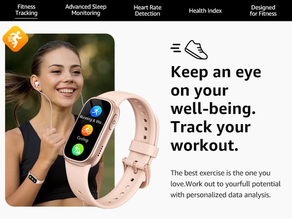 Älykello Bluetooth-puheluilla ja terveyden seurannalla Pink