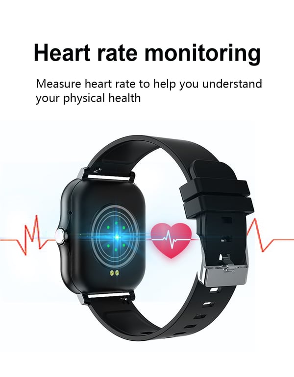 Smartur med Bluetooth-opkald og fitnesstracker Black