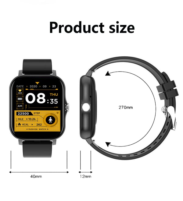 Smartur med Bluetooth-opkald og fitnesstracker Black