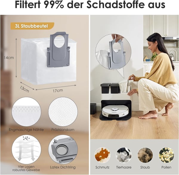 Tilbehørssett for Xiaomi Roborock S7 Pro Ultra/S7 MaxV Ultra