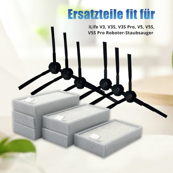 Reservedelssett for ZACO/ILIFE Robotstøvsuger
