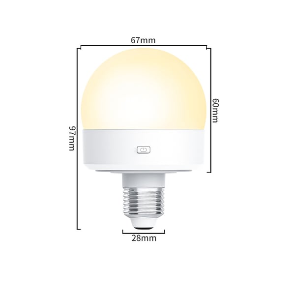 Oppladbar LED-lampe med fjernkontroll 2-pakning Magnetic