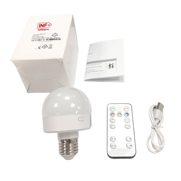Oppladbar LED-lampe med fjernkontroll 2-pakning Magnetic