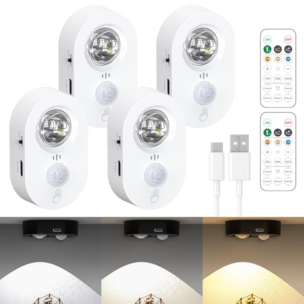 LED-natlys med fjernbetjening White