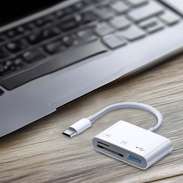 3-i-1 Kortläsare, USB-C till SD/TF/USB