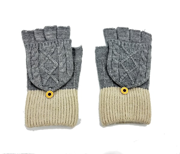 Cabrioletvantar - Varma och mysiga vinterhandskar Grey