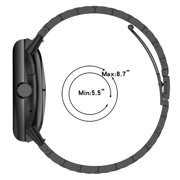 Urrem i rustfrit stål til Google Pixel Watch 3 Black 45 mm
