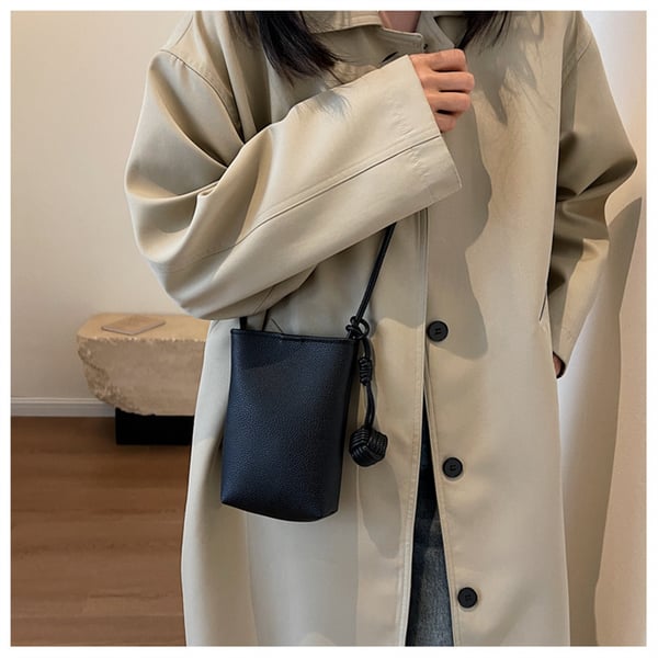 Elegant mini crossbody telefonveske for kvinner Black