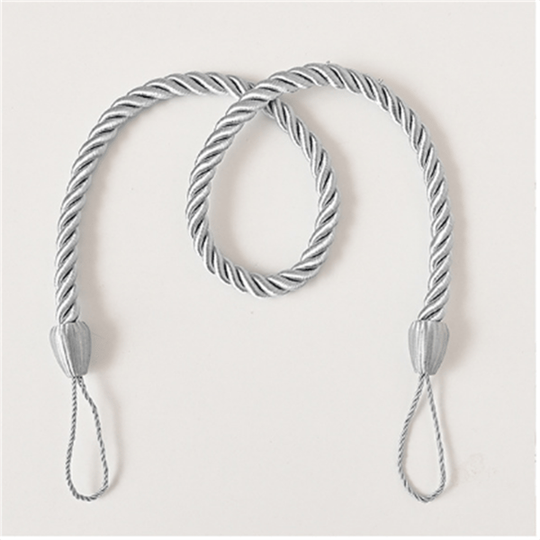 Sæt med 2 gardinbindere, vævede gardinholdere Grey