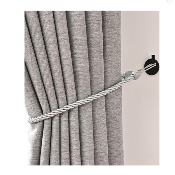 Sæt med 2 gardinbindere, vævede gardinholdere Grey