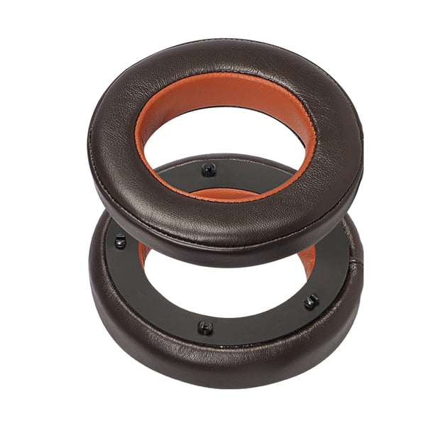 Øreputer i lammeskinn til Focal Utopia-hodetelefoner med klips Brown + Orange