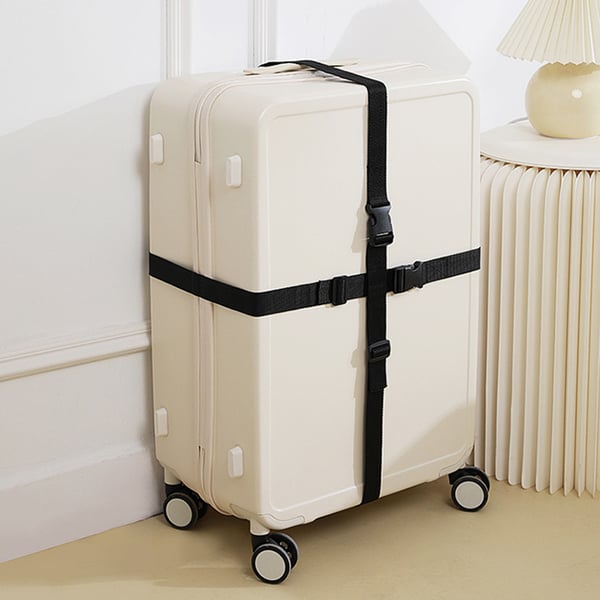 Justerbar bagasjestropp med spenne - 2 stk Black