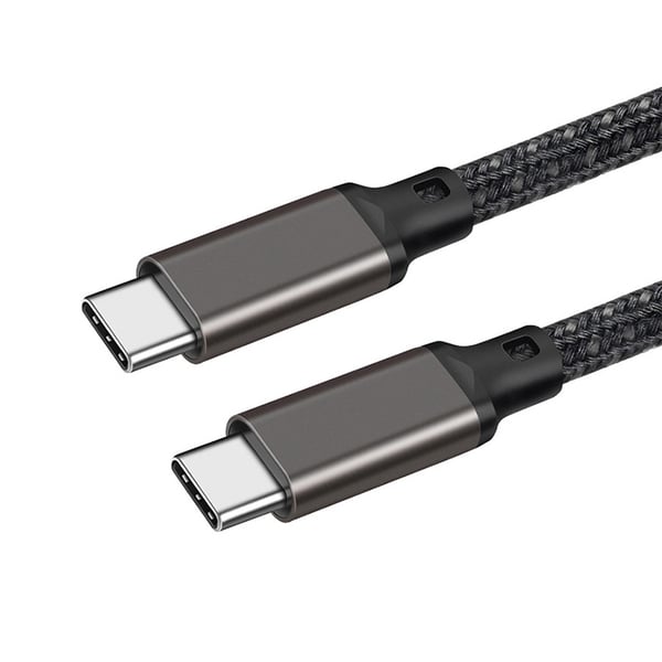 2M USB-C - USB-C -pikalatauskaapeli - musta Titanium 2 m