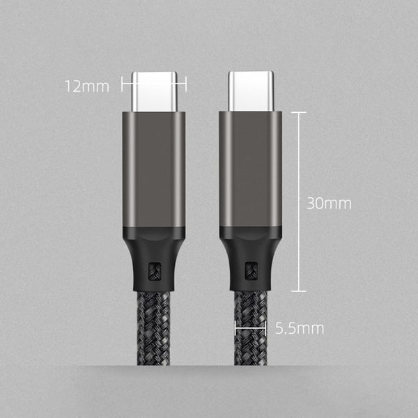 3M USB-C - USB-C -pikalatauskaapeli - musta Black 2 m