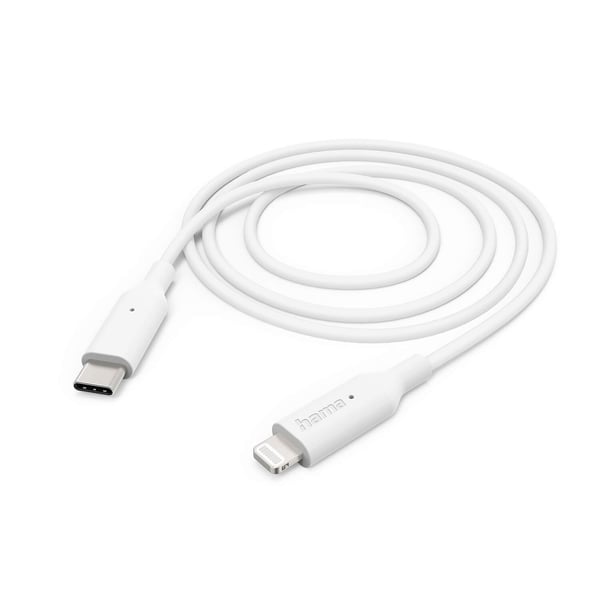 Ladekabel USB-C til Lightning 1,0m Hvit