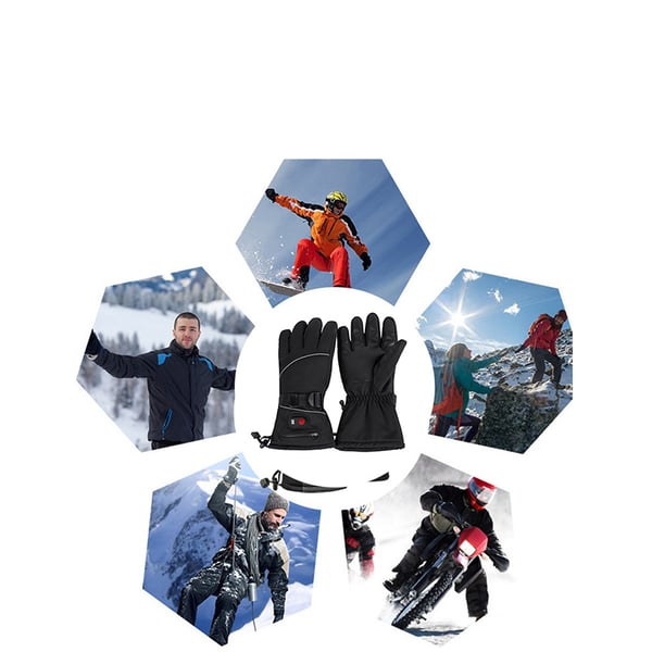 Opvarmede handsker til udendørs aktiviteter (One Size) Gloves + 2500 mAh battery