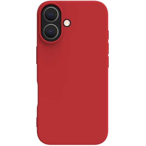 Cromo pehmeä kumikotelo iPhone 16 Red