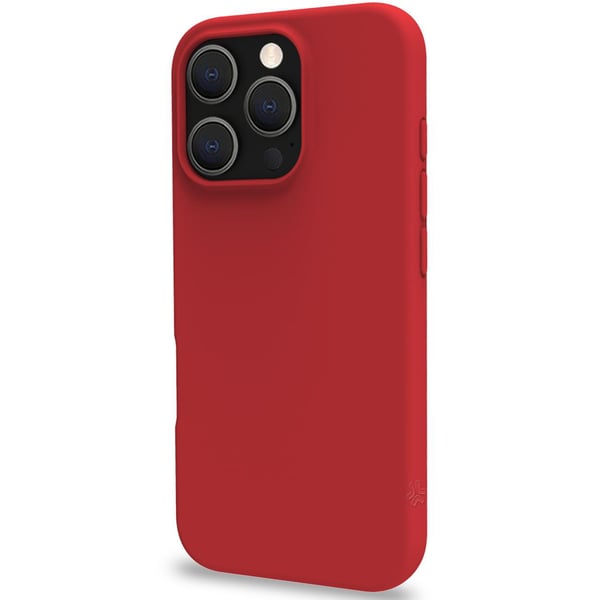 Cromo pehmeä kumikotelo iPhone 16 Pro Red