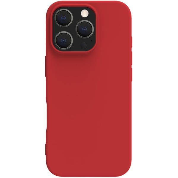 Cromo pehmeä kumikotelo iPhone 16 Pro Red