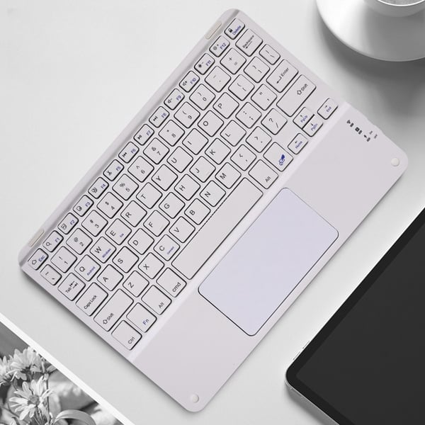 Trådløst styreplate-tastatur for nettbrett White L