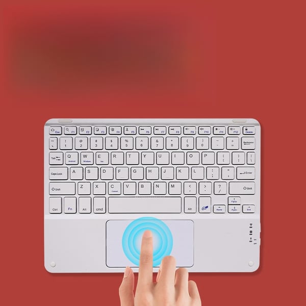 Trådløst styreplate-tastatur for nettbrett White L