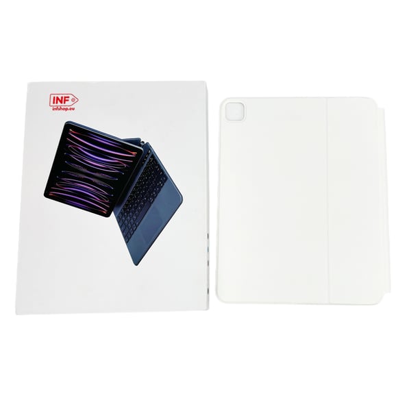 Suojakotelo iPadille Bluetooth-näppäimistöllä White iPad Pro 12.9 2018-2022