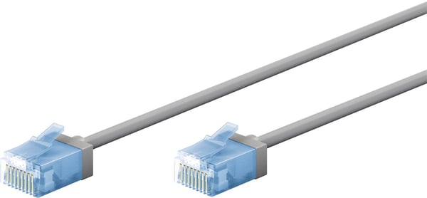 Ultraflexibel patchkabel CAT 6A, slim, U/UTP, grå