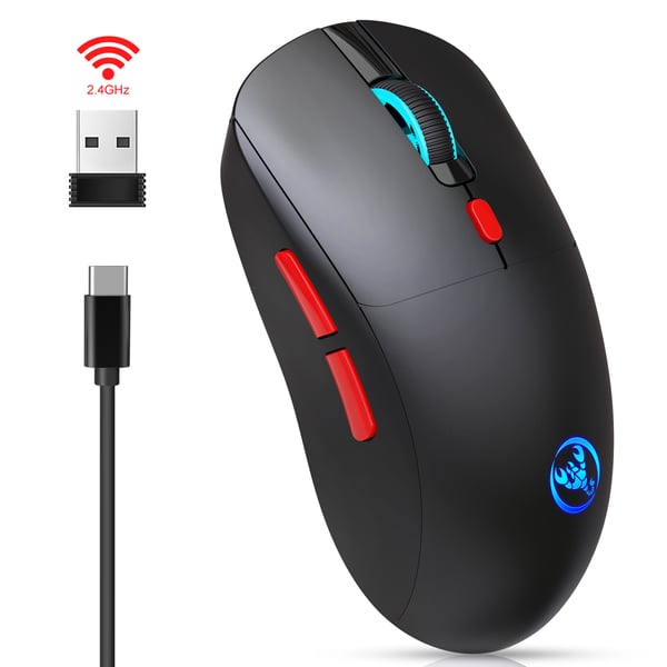 Trådløs mus - Genopladelig 2.4G Black