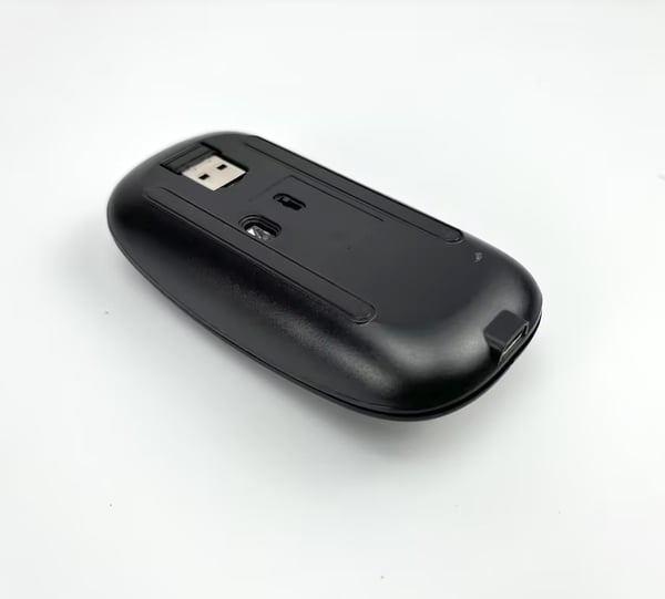 Trådløs mus 2.4G - Lydløs optisk computermus Black