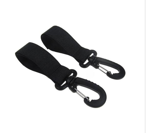 4-pack 360° Roterande Kardborreband Krokar för Barnvagnar och Elcyklar - Universal Hängare 4-Pack