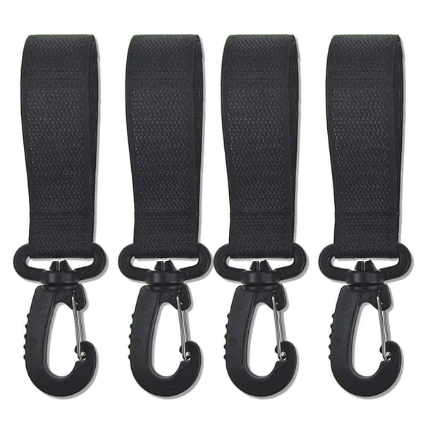 4 stk 360 graders roterende borrelåskroker for barnevogner og elsykler 4-Pack