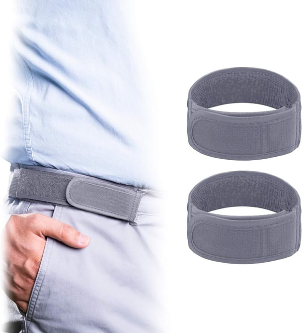 Udendørs afslappet herre elastisk bælte med velcro, kompatibelt med forskellige størrelser og nylonmateriale Grey S