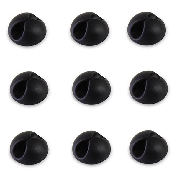 9-pack kabelhållare Black