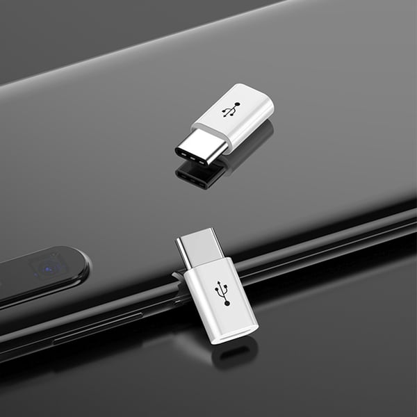 2-pack korta Android till USB-C-adaptrar Black