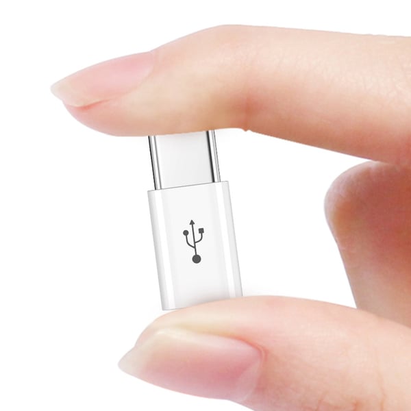 2-pack korta Android till USB-C-adaptrar White