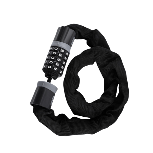 Pyörän ketjulukko, varkaudenestolukko salasanalla Black