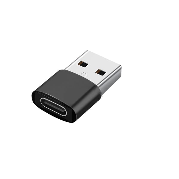 2-pak USB-C til USB-adapter til dataoverførsel og opladning Black