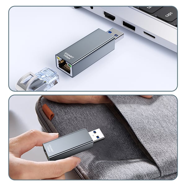 USB 3.0 Gigabit Ethernet-Kabel till RJ45 Nätverkskonverterare