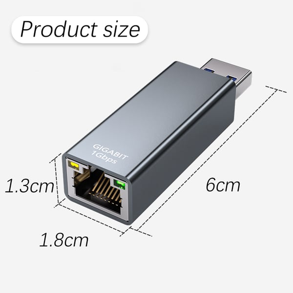 USB 3.0 Gigabit Ethernet-Kabel till RJ45 Nätverkskonverterare
