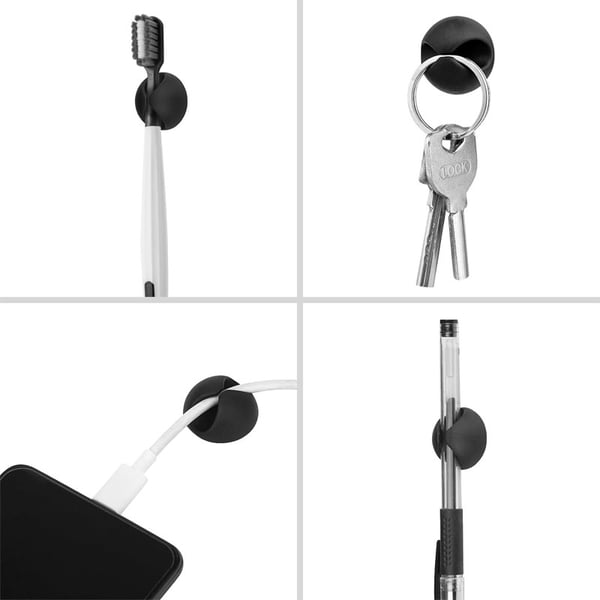 3-pack kabelhållare Black