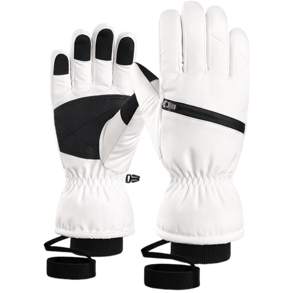 Skidhandskar - Five Finger Style White M