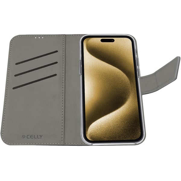 Wally Wallet Case iPhone 16 Plus Black