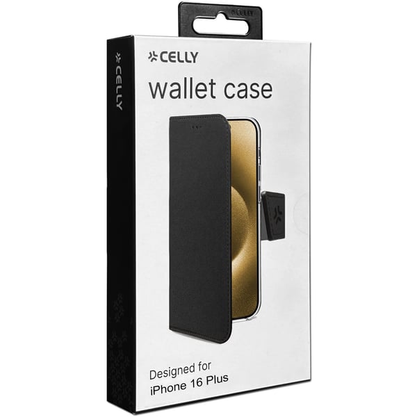 Wally Wallet Case iPhone 16 Plus Black