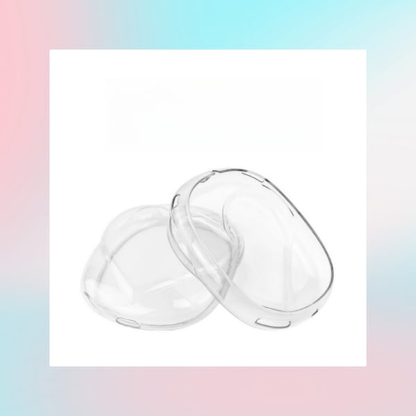 TPU-deksel til AirPods Max-hodetelefoner, 2-pakning Transparent