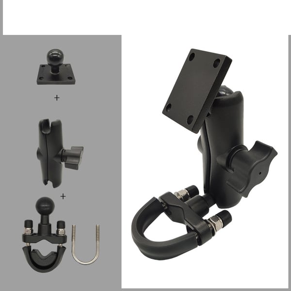 Kulehodebrakett i aluminium i T-form med 9 cm stang