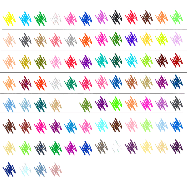 Fineliner Pennset, Färgade Fina Ritpennor 60 color set